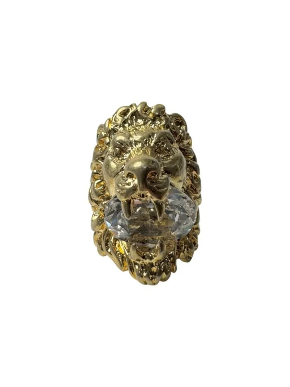 Gucci Lion Head Crystal Ring
